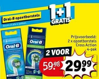 Kruidvat Opzetborstels cross action aanbieding