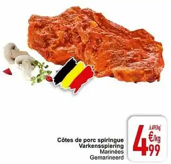 Cora Côtes de porc spiringue varkensspiering aanbieding