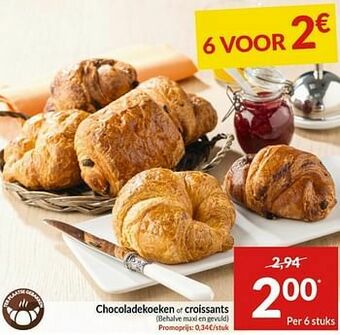 Intermarché Chocoladekoeken of croissants aanbieding