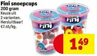 Kruidvat Fini snoepcups aanbieding