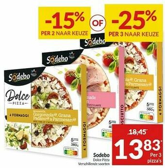 Intermarché Sodebo dolce pizza aanbieding