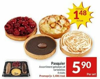 Intermarché Pasquier assortiment gebakjes of tartelettes aanbieding