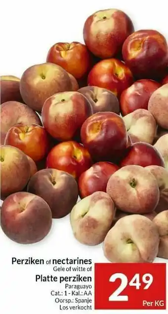 Intermarché Perziken of nectarines gele of witte of platte perziken paraguayo aanbieding