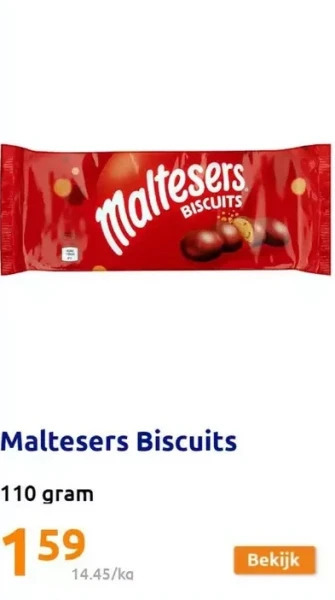 Action Maltesers biscuits aanbieding