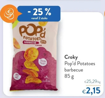 OKay Croky pop'd potatoes barbecue 85 g aanbieding