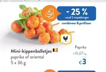 OKay Mini-kippenballetjes paprika of oriental 5x 36 g aanbieding