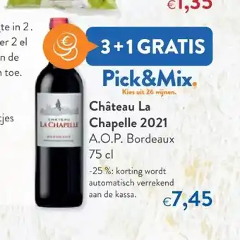 OKay Château la chapelle 2021 a.o.p. bordeaux 75 cl aanbieding