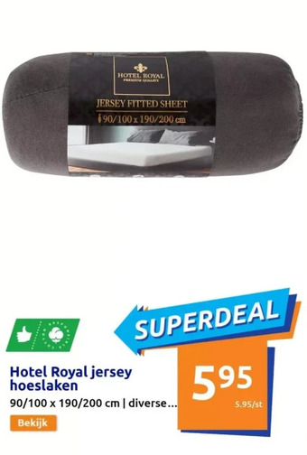 Action Hotel royal jersey hoeslaken aanbieding