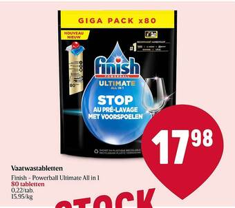 Delhaize Vaatwastabletten finish aanbieding
