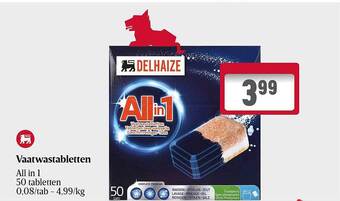Delhaize Vaatwastabletten aanbieding