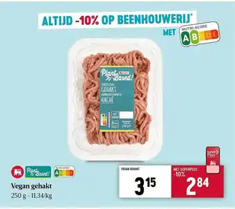 Delhaize Vegan gehakt aanbieding