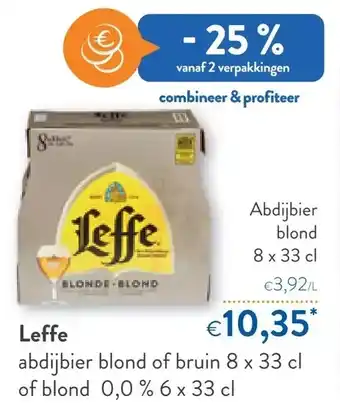 OKay Leffe abdijbier blond of bruin 8 x 33 cl of blond 0,0 % 6 x 33 cl aanbieding