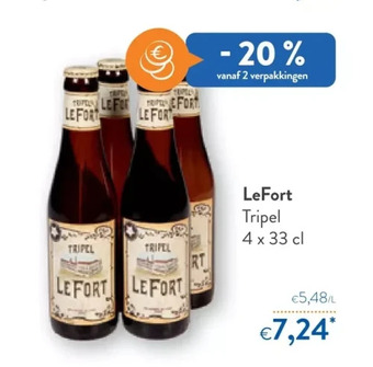 Lefort tripel 4 x 33 cl