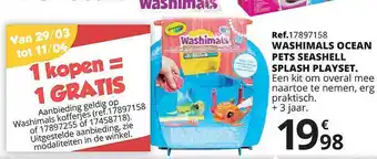 Washimals Ocean Pets Seashell Splash Playset