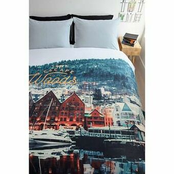Leen Bakker Ambiante dekbedovertrek Escape - 140x200/220 cm - Leen Bakker aanbieding