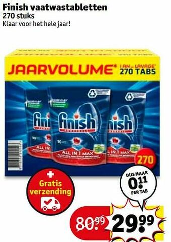 Kruidvat Finish vaatwastabletten aanbieding