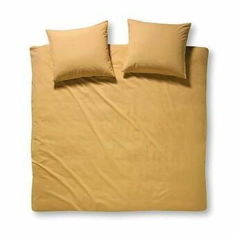 Leen Bakker Damai dekbedovertrek Groove - goud - 240x200/220 cm - Leen Bakker aanbieding