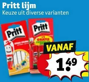 Kruidvat Pritt lijm aanbieding