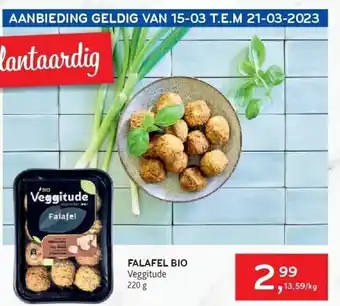 Alvo Falafel bio veggitude 220 g aanbieding