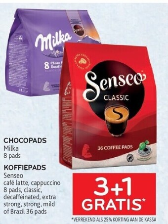 Alvo Chocopads milka 8 pads aanbieding