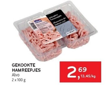 Alvo Gekookte hamreepjes alvo 2 x 100 g aanbieding