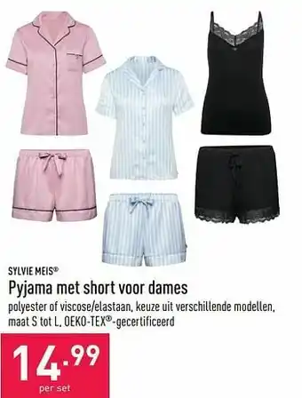 Pyjama met short voor dames