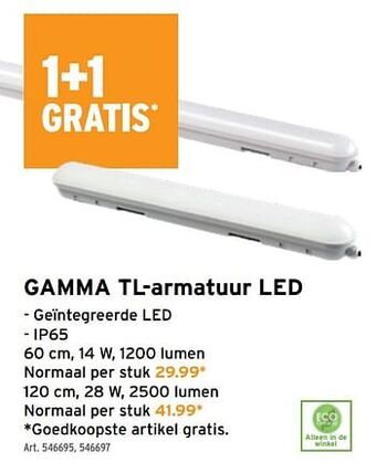 GAMMA Gamma tl-armatuur led aanbieding