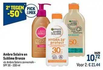 Makro Ambre solaire zonnemelk - spf 30 200 ml aanbieding