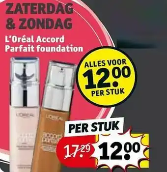 Kruidvat L’oréal accord parfait foundation aanbieding