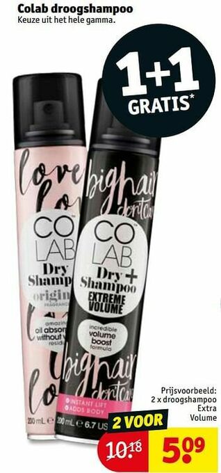 Kruidvat Droogshampoo extra volume aanbieding