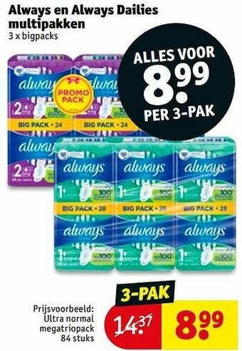 Kruidvat Ultra normal megatriopack aanbieding