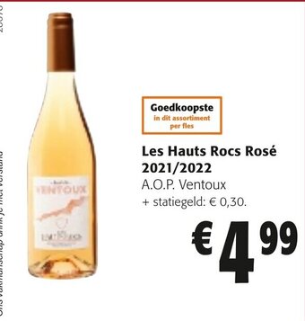 Colruyt Les Hauts rocs rose 2021/2022 aanbieding