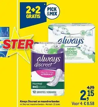 Makro Discreet maandverbanden aanbieding