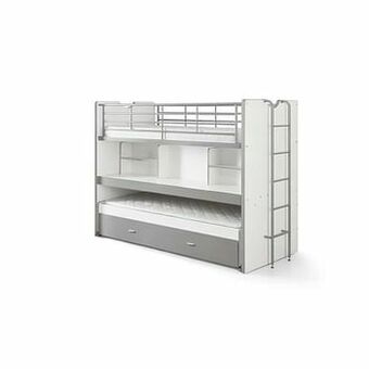 Leen Bakker Vipack hoogslaper Bonny - zilverkleurig - 221,5x101,5x161 cm - Leen Bakker aanbieding