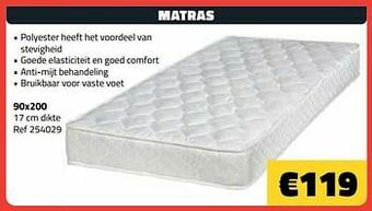 Bouwcenter Frans Vlaeminck Matras aanbieding