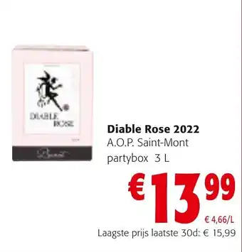 Colruyt Diable Rose 2022 A.O.P Saint-Mont partybox 3L aanbieding
