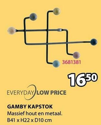 Jysk Gamby kapstok aanbieding