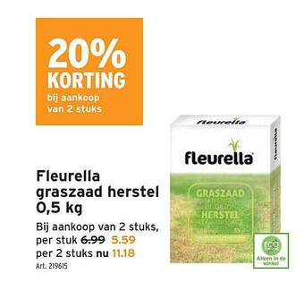 GAMMA Fleurella graszaad herstel 0,5 kg aanbieding