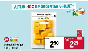 Delhaize Mango in stukjes aanbieding