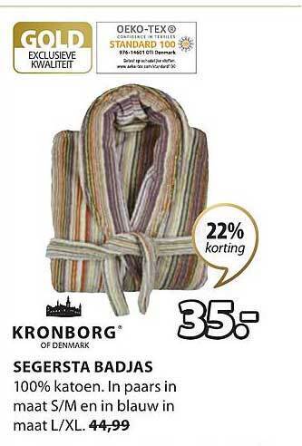 Jysk Segersta badjas aanbieding