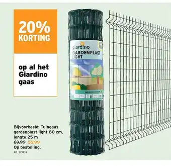 GAMMA Tuingaas gardenplast light 80 cm, lengte 25 m aanbieding
