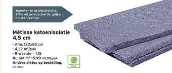 GAMMA Métisse katoenisolatie 4,5 cm aanbieding