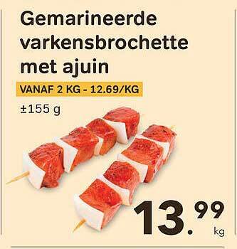 Bon Ap Gemarineerde varkensbrochette met ajuin aanbieding