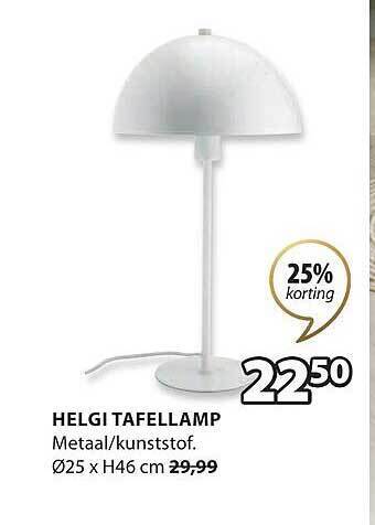 Jysk Helgi tafellamp aanbieding