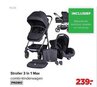 Baby-Dump Stroller 3 in 1 max aanbieding