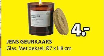 Jysk Jens geurkaars aanbieding