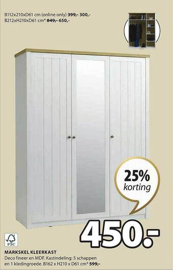 Jysk Markskel kleerkast aanbieding