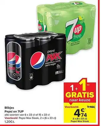 Blikjes pepsi en 7up
