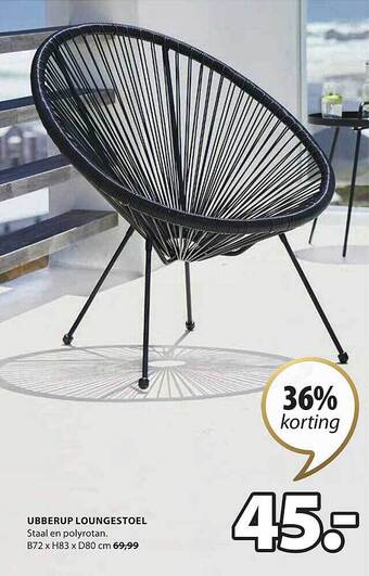 Jysk Ubberup loungestoel aanbieding