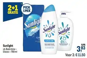 Sunlight badcrème - classic 750 ml